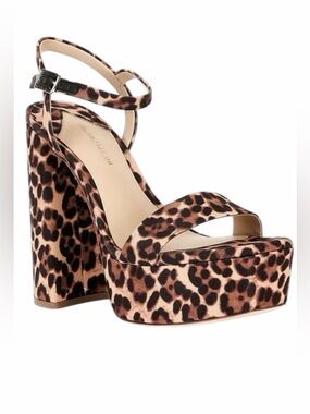Antonio Melani Sandals Seena Leopard Print Platform Heel 6.5 NWOB